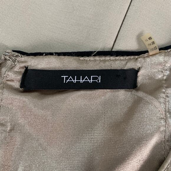 Tahari Size 12 Cotton Blend Flattering Colorblock Sheath Dress Formal Career - Picture 5 of 7